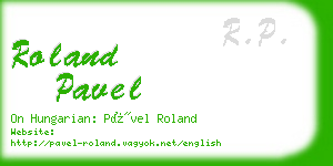 roland pavel business card